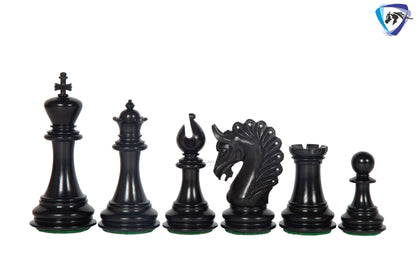 4.5" Ebony wood Luxury Staunton Chess Pieces Set ARTHUR series- Triple weighted + 23" Ebony wood chess Board(Sq: 60mm) + Leather Storage box