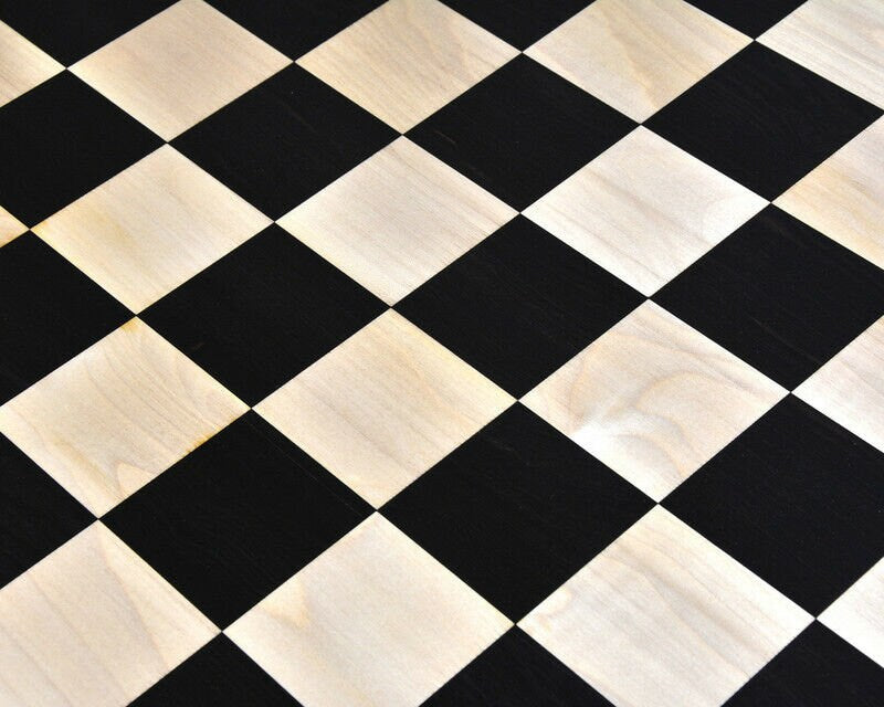 21" and 23" Ebony wood & Maple wood flat chess board 60mm square Rosewood border Handcrafted big size chess board. SQ: 55mm and 60mm