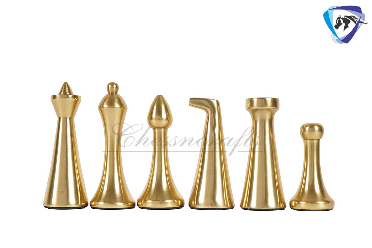 16" Metal Chess Board set- 3.7" Metal Modern minimalist Chess Pieces Set BLACK & GOLD/SILVER Luxury chess set- chess with storage box