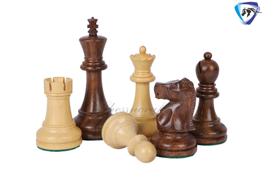 3.75" Fischer-Spassky Chess Pieces set in Golden Rosewood(sheesham) 1972 World Championship Chessmen + 19" Chess Board Sheeshamwood SQ:51MM