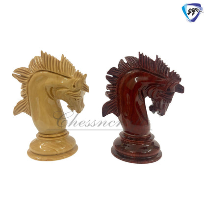 4.4" Bud Rosewood Chess Pieces Set St. Petersburg / Savano Series Luxury Artisan Padauk chess Set Weighted Extra queens- 4Q Weighted