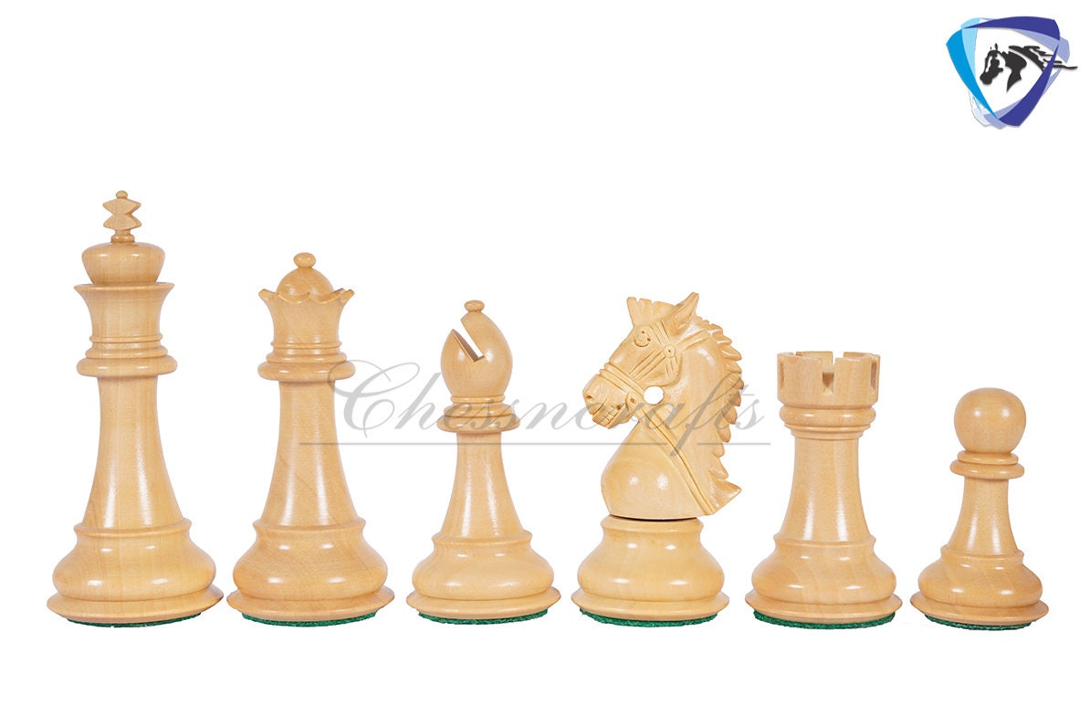 4.5" Rosewood staunton chess pieces set BRIDLE SERIES Weighted w/ extra queens.