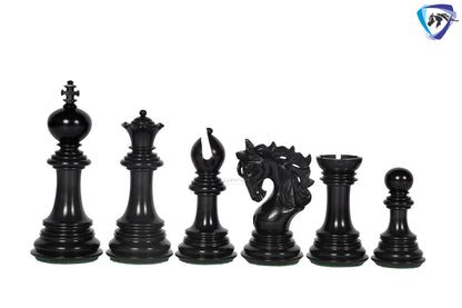 4.5" Staunton Ebony wood Chess pieces Set- BENEVENTO - Triple Weighted + 23" Ebony wood Chess Board(SQ:60mm)  + Leatherette storage Box.