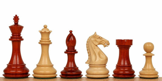 SALE Wooden Hand made chess pieces set Fierce Knight Staunton chess coins in Padauk(Bud Rosewood) Specially Weighted w/ 2 Extra queens