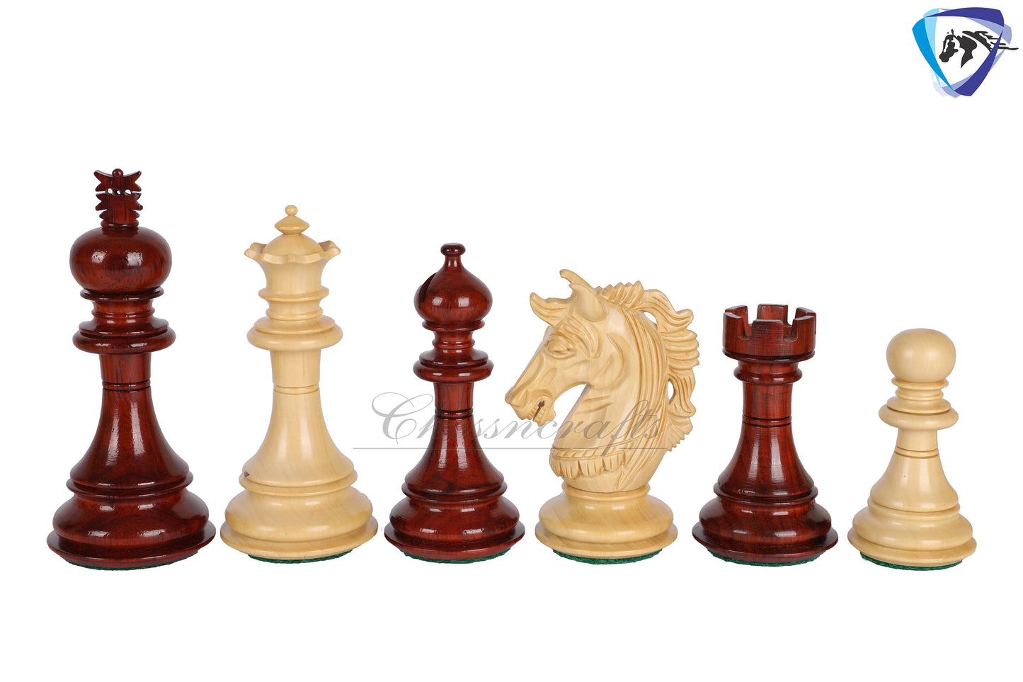 4.5" Luxury Staunton Bud Rosewood-Boxwood Chess pieces Set-Alexander Series-Triple Weighted+ 21"/ 23" Bud Rosewood Chess Board + Storage Box