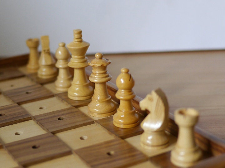 16" Blind chess set wooden Braille chess board set | 10" Blind Chess set | Braille Chess set | Chess for visually Impaired