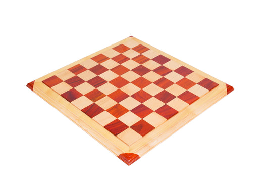 21" wooden chess board Maple Wood & Bud Rosewood(Padauk) Luxury Maplewood CORNER CARVED BORDER super fine smooth polish.