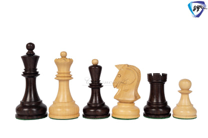 1950 Fischer Dubrovnik Rosewood chess pieces set King-3.8" + 21" Rosewood chess board + Leather Storage box-Luxury