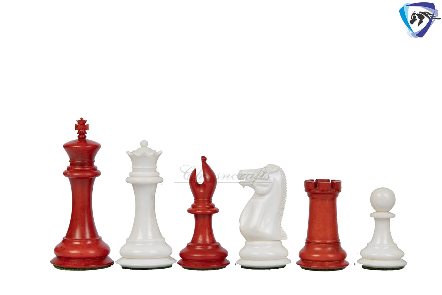 3.75" Camel Bone Staunton chess Pieces set- 1849 reproduced Cooke in Antique distressed + 21" Ebony wood chess board + Leather Storage Box