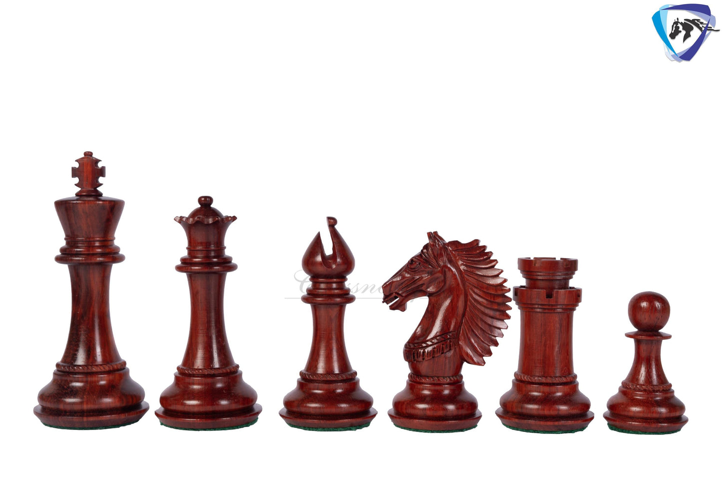 4.5" Bud Rosewood Staunton Chess pieces Set- CAVALIER Series + 23" Bud Rosewood Chess Board(sq-60mm) + Leather Storage Box