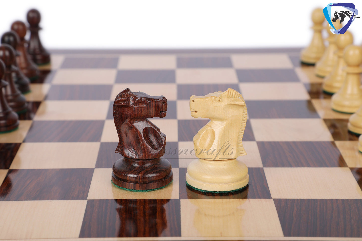 3.75" Fischer-Spassky Chess Pieces set in Dark Rosewood & Boxwood 1972 World Championship Chessmen - Weighted -2 Extra queens | chess gift|