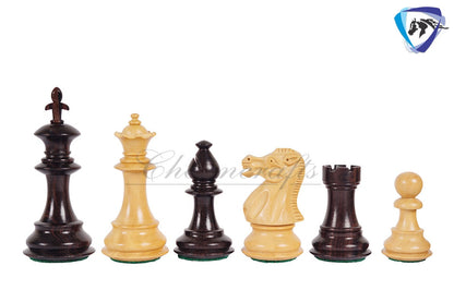 COMBO of 4" Royal Staunton Rosewood Chess Pieces Set Weighted 4Q + 19" Rosewood Chess Board SQ: 51mm(2") & Leather Storage Box