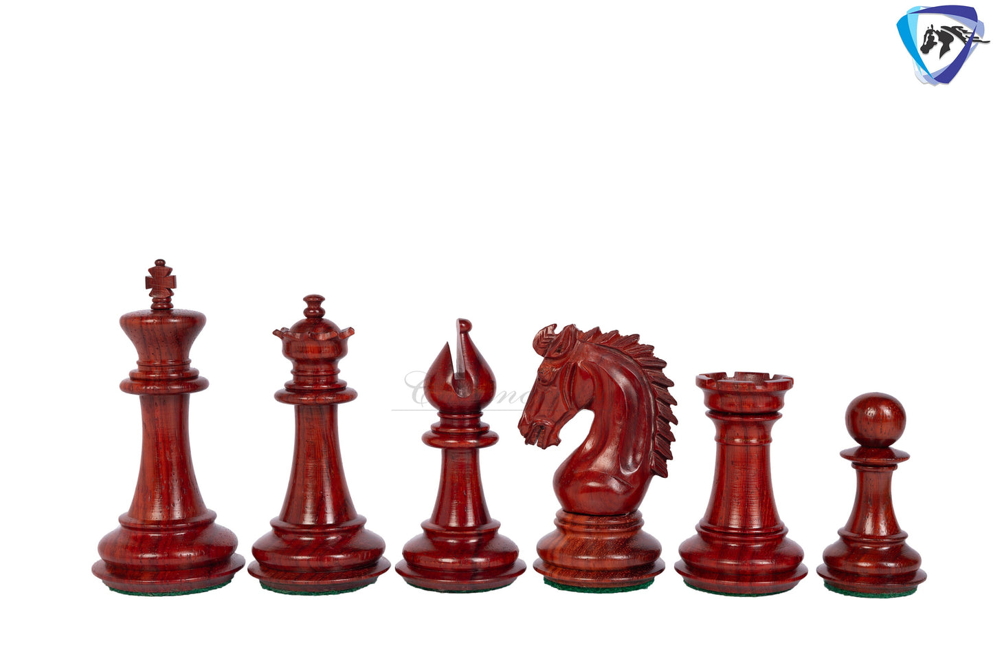 3.75" Staunton Bud Rosewood Chess pieces Set- THE ADVENT series + 50mm Borderless solid Budrosewood chess board + Leather storage box