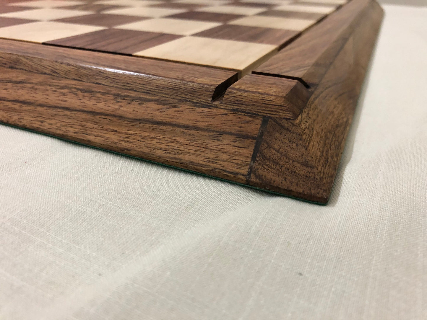 23" & 21" Golden Rosewood chess board special TAPERED design with MATTE Velvet polish DRUEKE style chess board