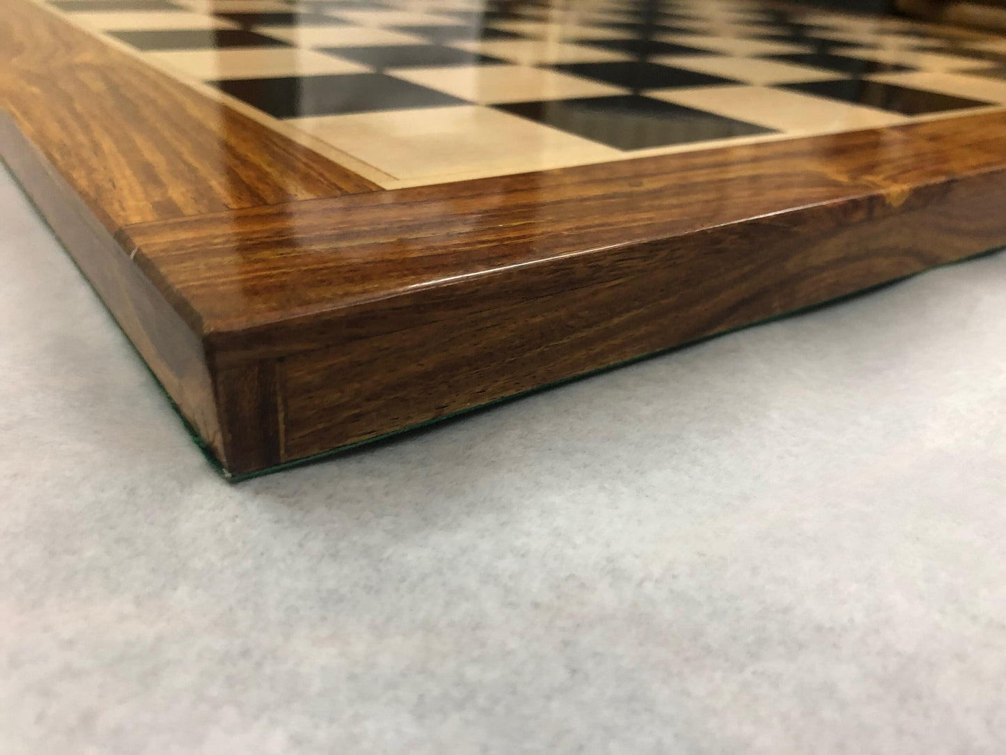21" and 23" Ebony wood & Maple wood flat chess board 60mm square Rosewood border Handcrafted big size chess board. SQ: 55mm and 60mm