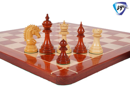 COMBO of Staunton Bud Rosewood Chess pieces Set with Chess board 21"- CYRUS Luxury Chess set 4.5" - Heavy Weighted 2 Extra queens- 4Q