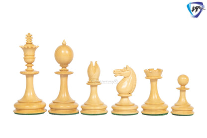 3.5" William Hallett 1860 London Reproduced Chess Pieces Set in Bud Rosewood + 19" Bud Rose wood chess board(51mm sq) + Leather Storage box