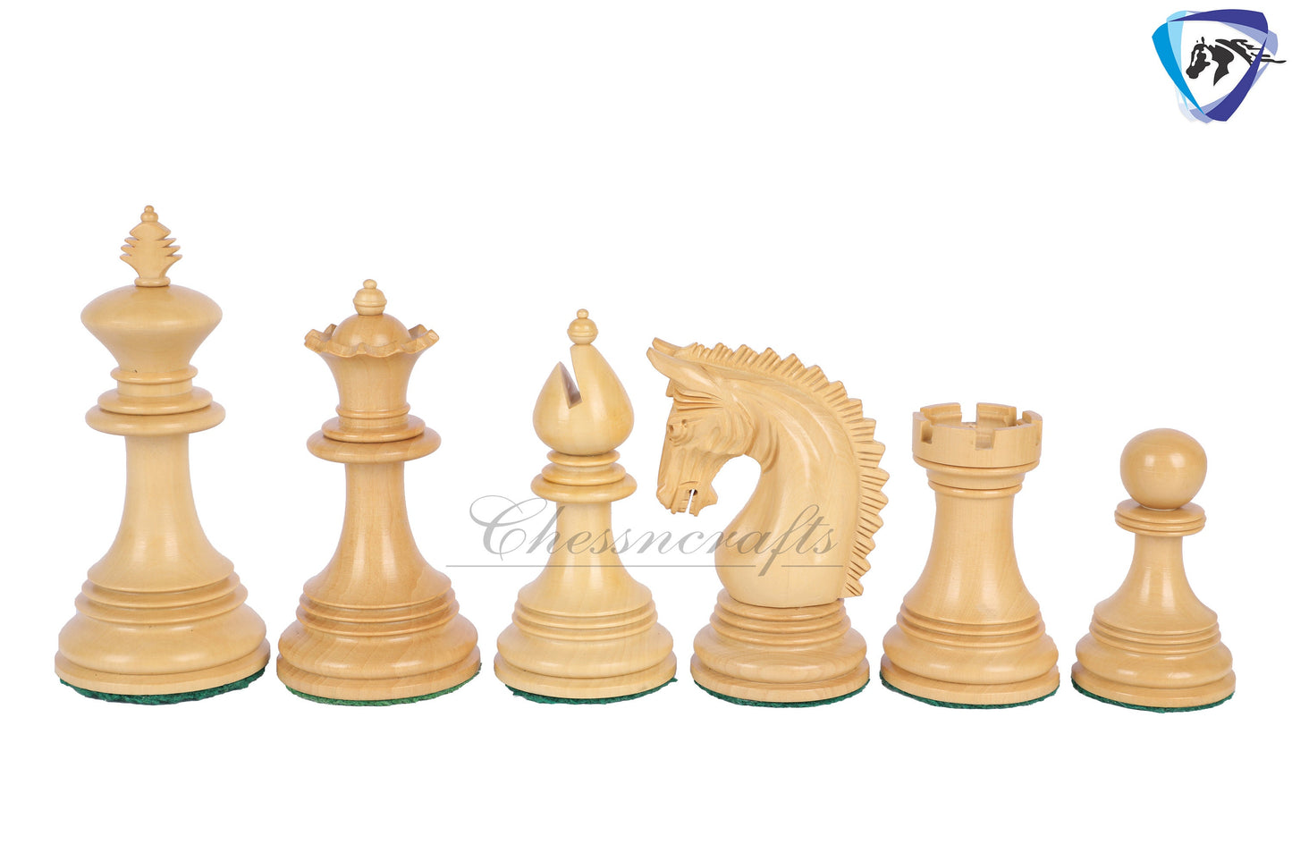 4.5" Staunton Chess Pieces set in Bud Rosewood- PATTON series + 21" Bud Rosewood Chess Board (SQ: 55mm) + Leather Storage box