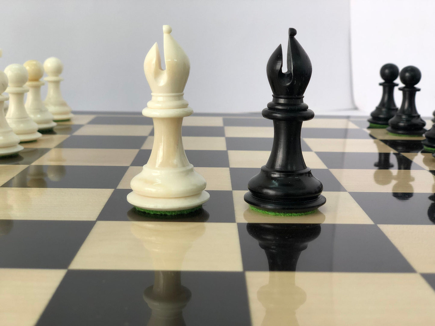 1849 Reproduced COOKE JACQUES chess Pieces set Camel Bone Staunton king 3.75" hand carved unique collector vintage chess pieces