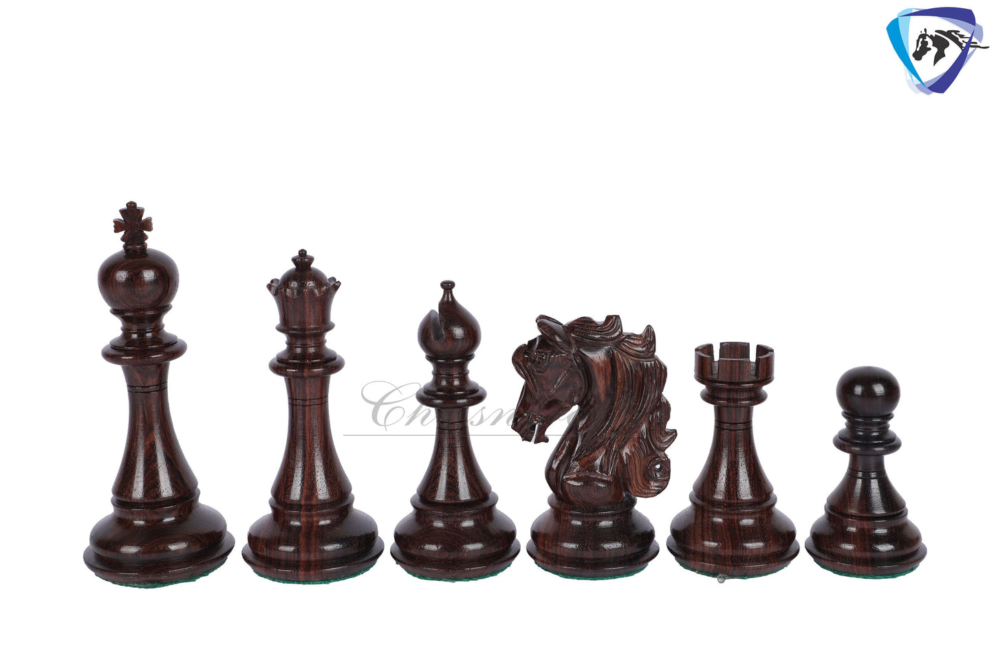 4.5" Luxury Staunton Rosewood Chess pieces Set- SPARTAN series + 21" Rosewood chess board(55MM) + Leatherette storage box for chess men