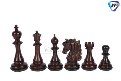 4.5" Luxury Staunton Rosewood Chess pieces Set- SPARTAN series + 21" Rosewood chess board(55MM) + Leatherette storage box for chess men