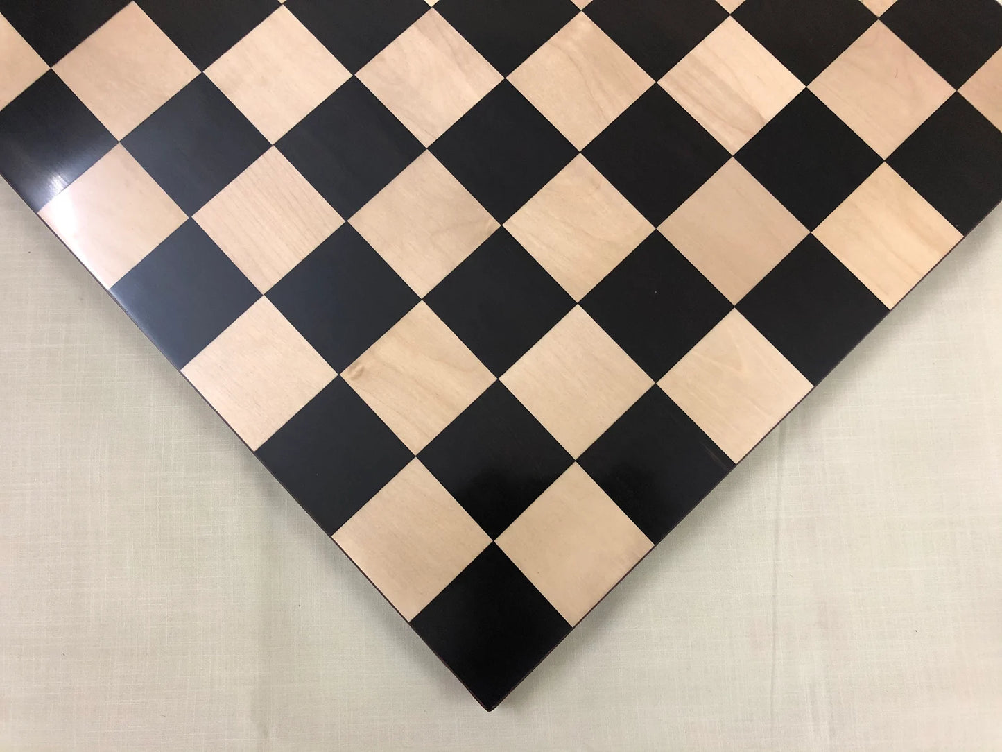 Borderless Chess Board 55mm Square in Ebonywood