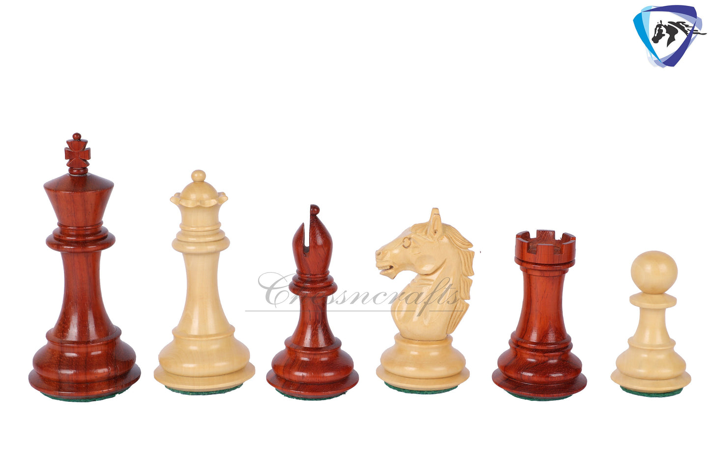 4" Alban Staunton Bud Rosewood & Boxwood Chess pieces Set Weighted 2 Extra queens- 4Q| chess gift| christmas gift |