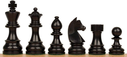 3.75" Tournament Golden Rose wood chess pieces set German knight + Sheesham wood storage box