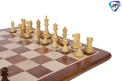 3.75" Fischer-Spassky Chess Pieces set in Golden Rosewood(sheesham) 1972 World Championship Chessmen + 19" Chess Board Sheeshamwood SQ:51MM