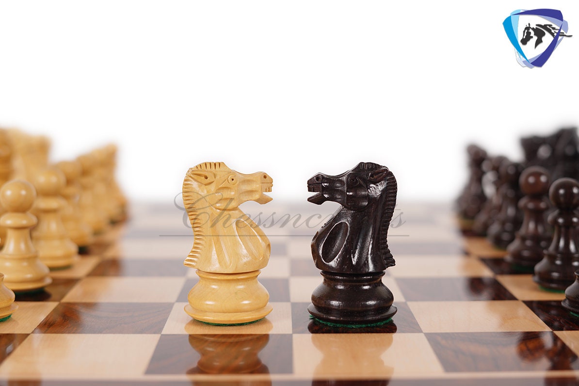 4" Royal Rosewood Staunton Chess pieces Set Weighted with Extra Queens, Hand Made chess pieces