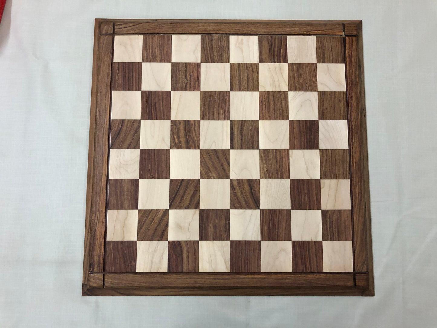23" & 21" Golden Rosewood chess board special TAPERED design with MATTE Velvet polish DRUEKE style chess board