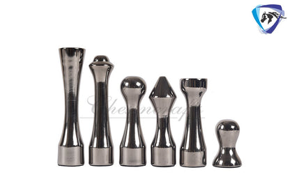 Metal chess Set Unique NEW YORK SKYLINE design Aluminium 14" Chess Board- Black Silver Gold.