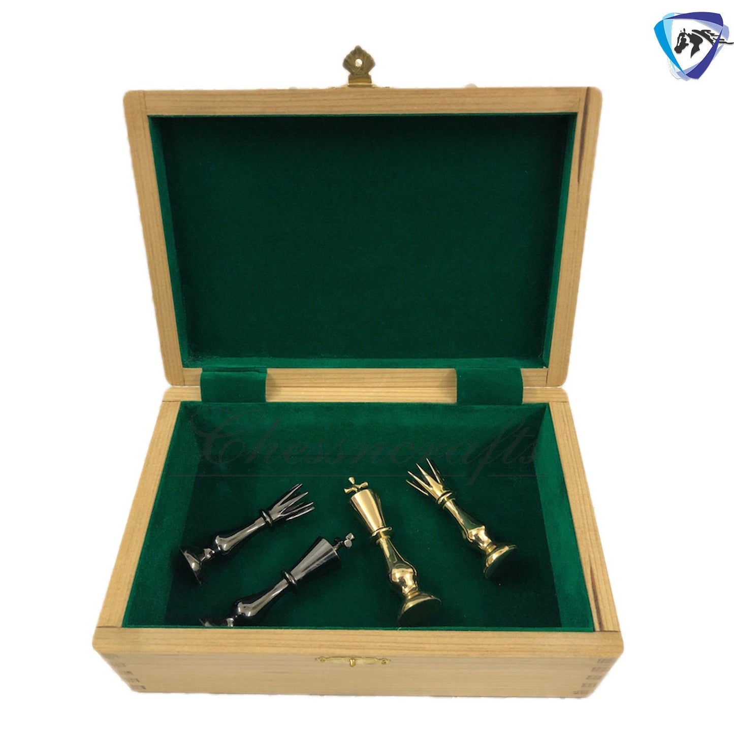 Brass Chess pieces set classical Sleek luxury Collector series King: 3.5" antique collector series Free storage box