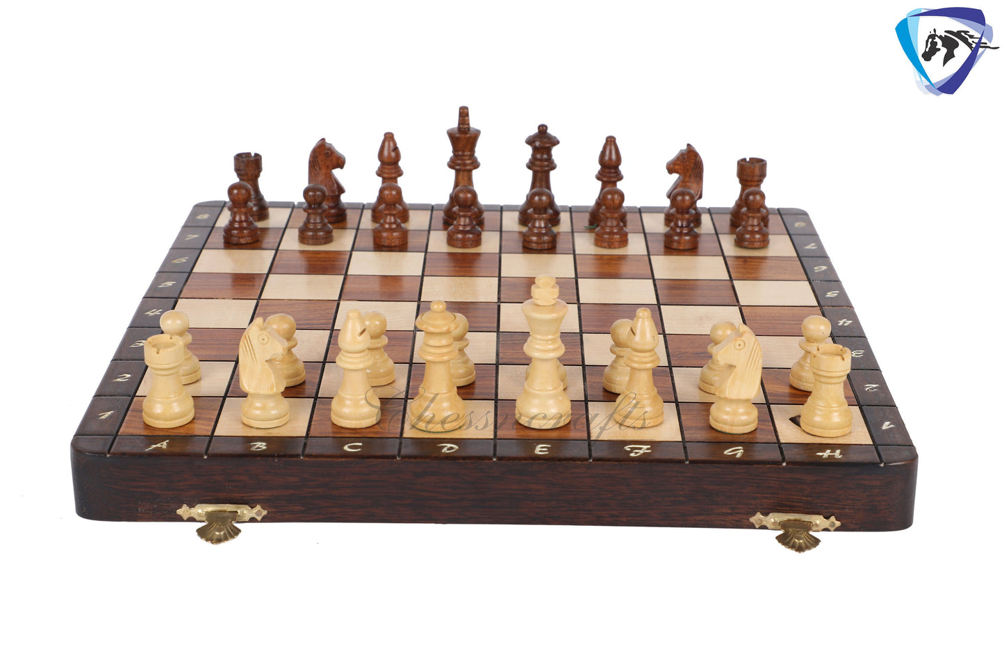 12" Folding wooden chess Magnetic Travel Chess Bord set with Extra Queens-Notations with storage bag | Antique look | BLACKFRIDAY SALE