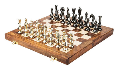 Brass Chess pieces set classical Sleek luxury Collector series King: 3.5" antique collector series Free storage box