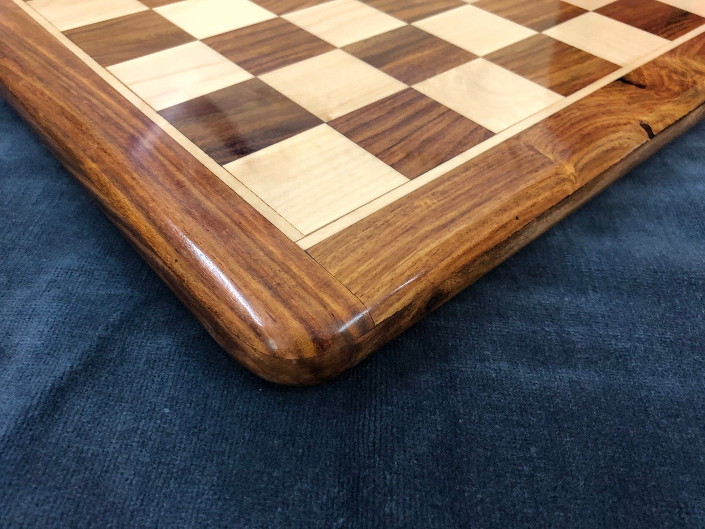 16" Wooden Tournament Chess Set Combo in Golden Rosewood Chess board with King 3" chess Pieces Weighted-4Q-  Super fine smooth polish.