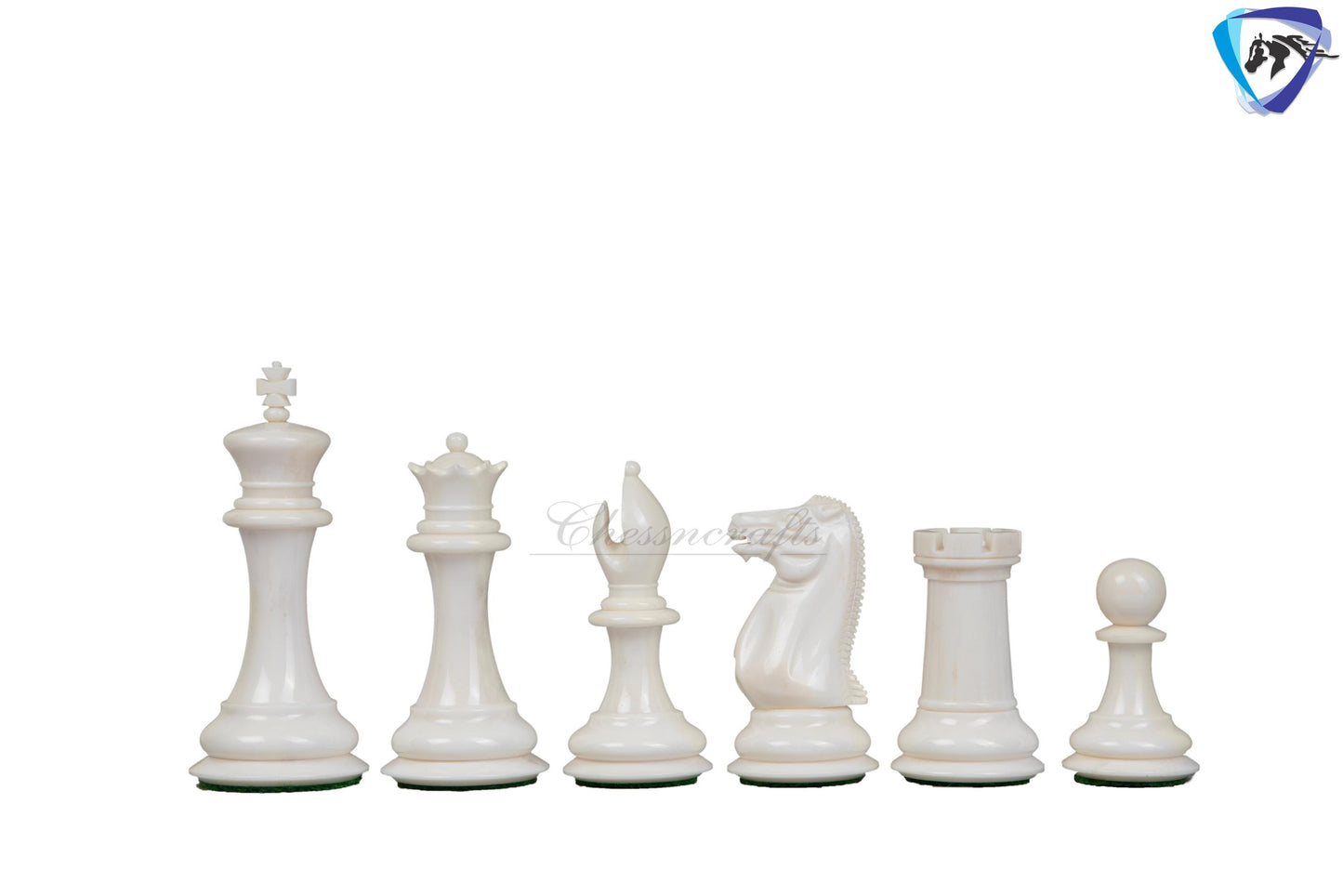 3.75" Camel Bone Staunton chess Pieces set- 1849 reproduced Cooke in Red & white color + 21" Bud rosewood chess board + Leather Storage Box