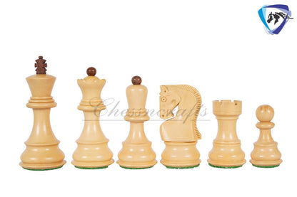 4" Russian Zagreb Chess Pieces Set in Golden Rosewood (Sheesham) / Ebonized Boxwood(black) & Boxwood Weighted  2 Extra Queens Reproduced