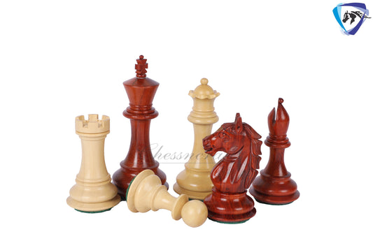 4" Alban Staunton Bud Rosewood & Boxwood Chess pieces Set Weighted 2 Extra queens- 4Q| chess gift| christmas gift |