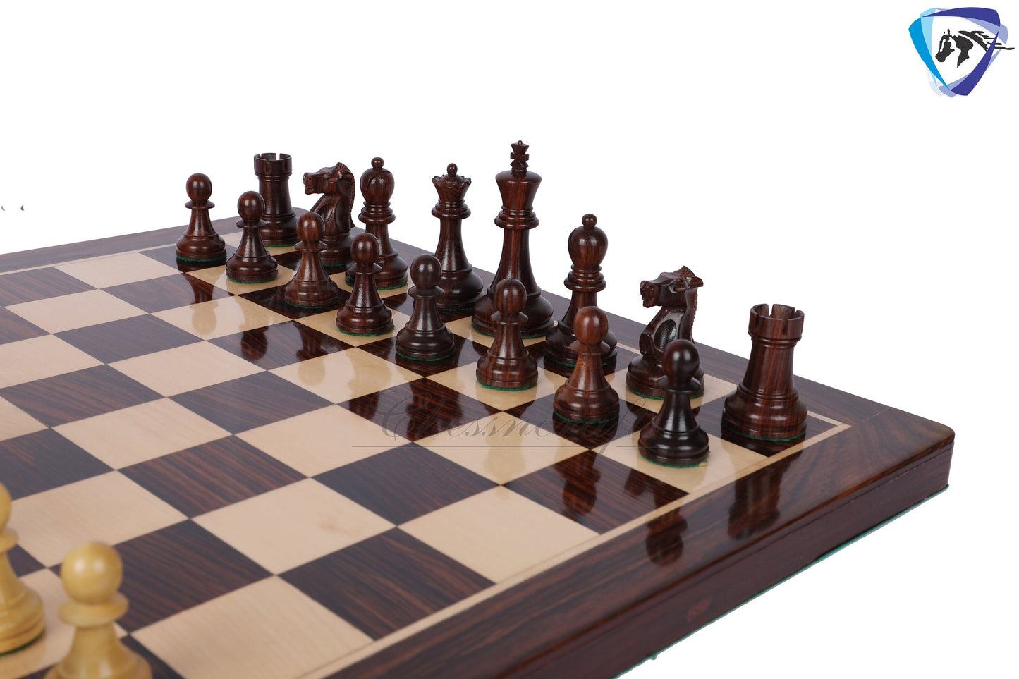 3.75" Fischer-Spassky Chess Pieces set in Dark Rosewood & Boxwood 1972 World Championship Chessmen - Weighted -2 Extra queens | chess gift|