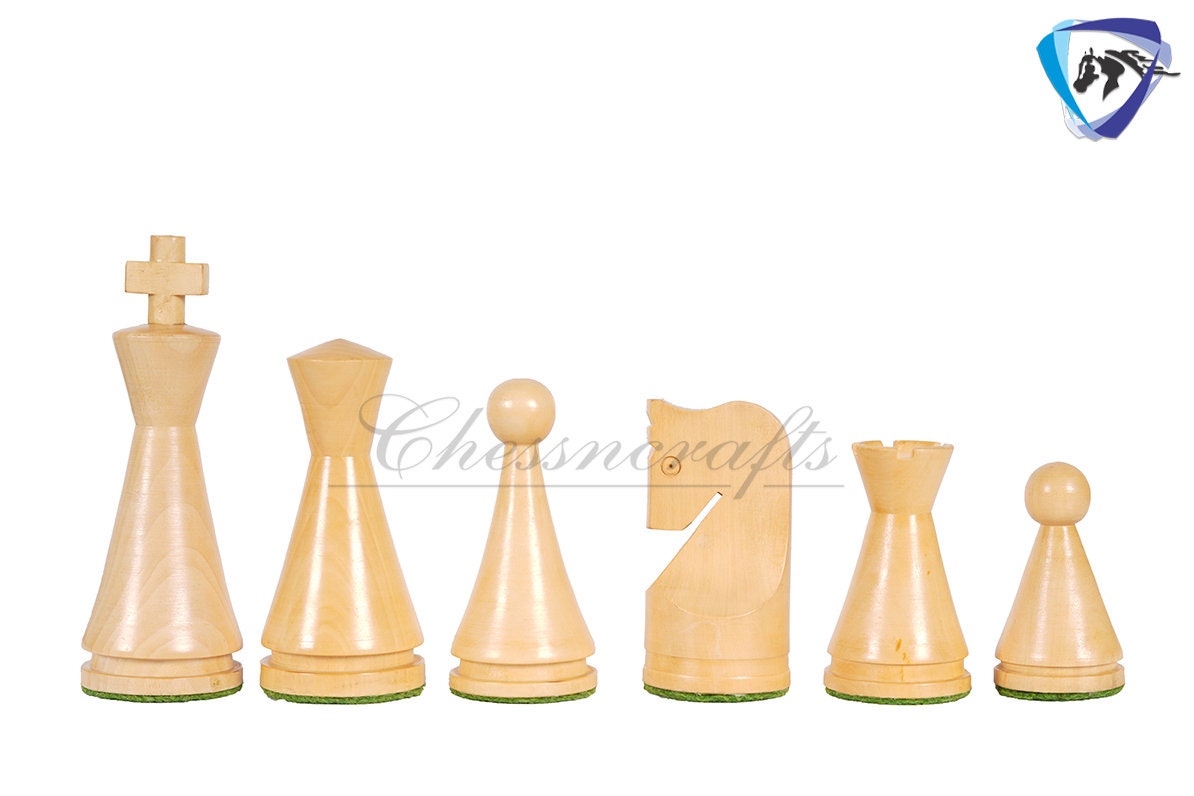 19th Century Russian Soviet Reproduced classic series Chess pieces 4" in Ebonized boxwood/ 50MM Golden Rosewood Borderless Chess Board Combo