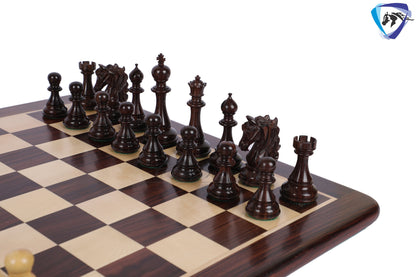 4.5" Luxury Staunton Rosewood Chess pieces Set- SPARTAN series + 21" Rosewood chess board(55MM) + Leatherette storage box for chess men