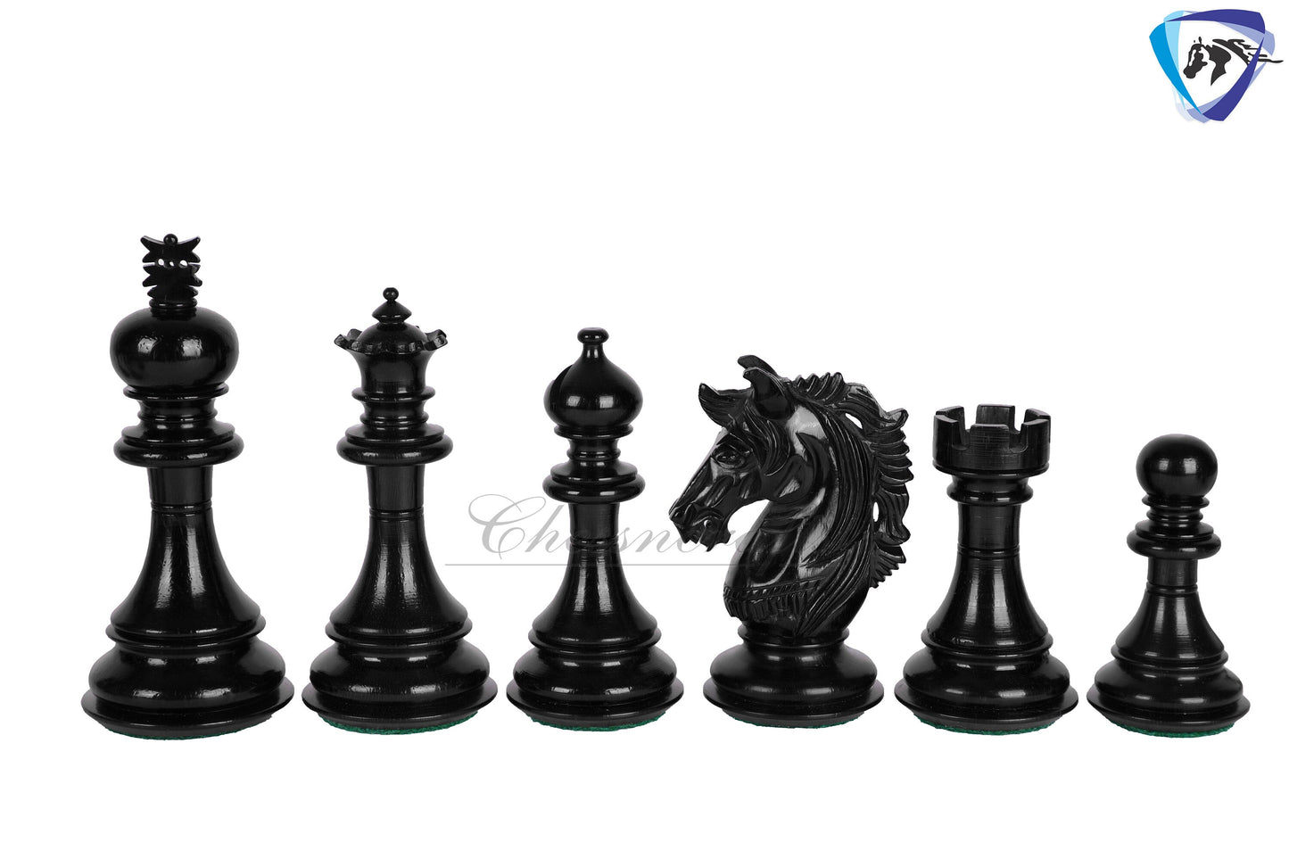 4.5" Luxury Staunton Ebonywood Chess pieces Set- Alexander series-Triple Weighted + 21"/ 23" Ebonywood Chess Board-STEP DESIGN + Storage Box