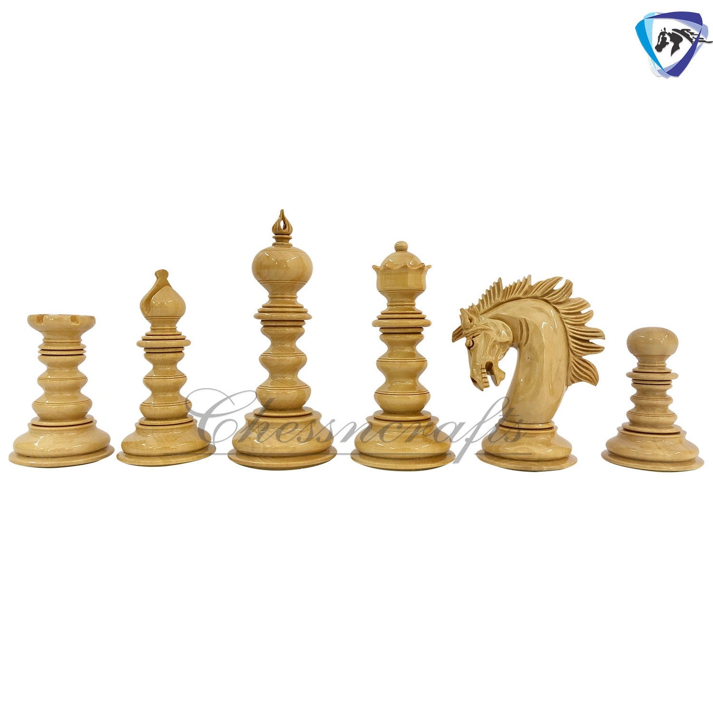 4.4" Bud Rosewood Chess Pieces Set St. Petersburg / Savano Series Luxury Artisan Padauk chess Set Weighted Extra queens- 4Q Weighted