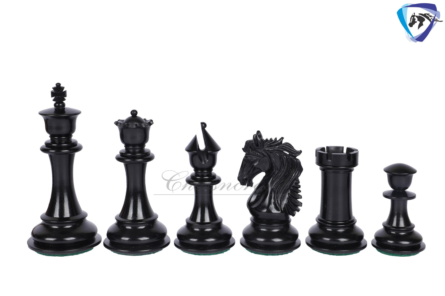 4.5" Luxury Staunton Chess pieces Set in Ebonywood & Boxwood - STALLION SERIES - Triple Weighted- 2 Extra queens