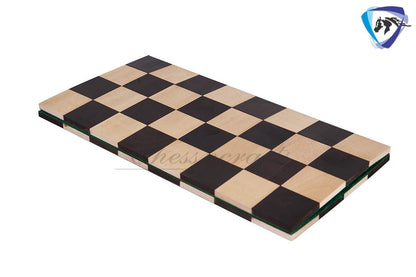 1923 Bauhaus Chess pieces set in Ebonized Boxwood King: 2" vintage chess pieces set + 12" Ebony wood Foldable Roll up chess board set Combo