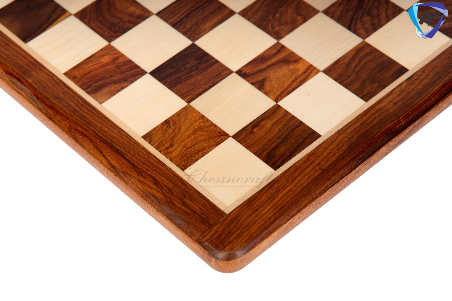 17" wooden(sheesham) flat chess board Rounded corners and edges Super fine smooth polish- Golden Rosewood & Maplewood.