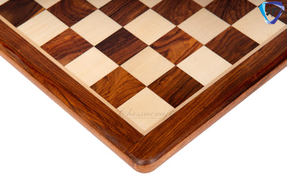17" wooden(sheesham) flat chess board Rounded corners and edges Super fine smooth polish- Golden Rosewood & Maplewood.