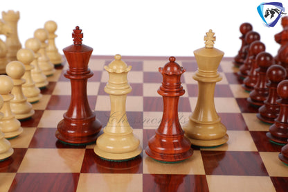 4" Alban Staunton Bud Rosewood & Boxwood Chess pieces Set Weighted 2 Extra queens- 4Q| chess gift| christmas gift |