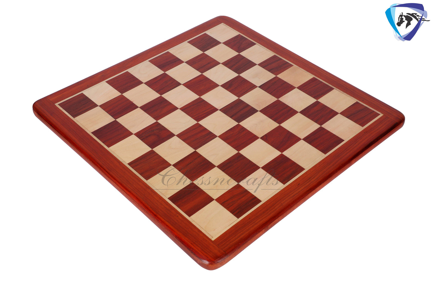 21"Bud Rosewood(African Padauk) & Maple wood chess board Square: 55mm Rounded corners and edges Super fine smooth polish